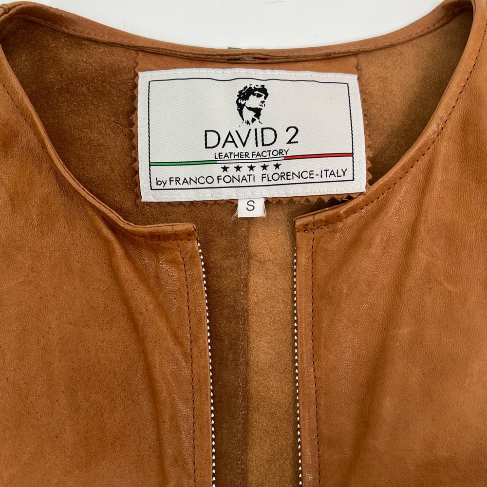 David 2 Leather Factory by Franco Fonati Tan
Genuine Italian Leather Jacket S - Picture 9 of 10
